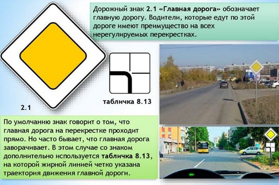 Главная дорога в населенном пункте