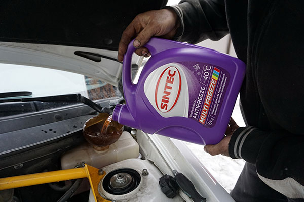 Заливка антифриза