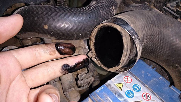 Масло в интеркулере дизельного двигателя